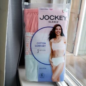 Jockey Elance Cotton Comfort XL 8 Hipsters -  Orange, Green PKG of 3